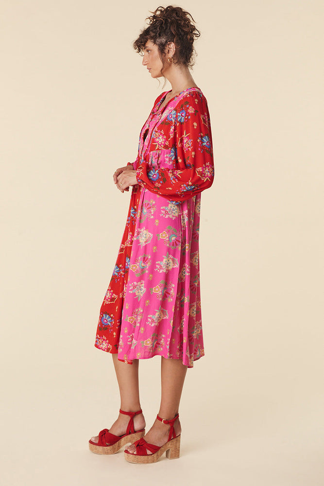 Women's Ruffle Midi Dress - Wild Fable™ Pink S