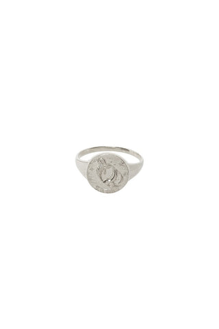 front-image-of-spell-s-pisces-stargazer-zodiac-ring-the-hand-crafted-ring-comes-in-0-925-sterling-silver-and-features-an-embossed-artwork-of-the-zodiac-sign