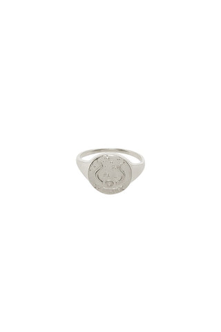 front-image-of-spell-s-taurus-stargazer-zodiac-ring-the-hand-crafted-ring-comes-in-0-925-sterling-silver-and-features-an-embossed-artwork-of-the-zodiac-sign