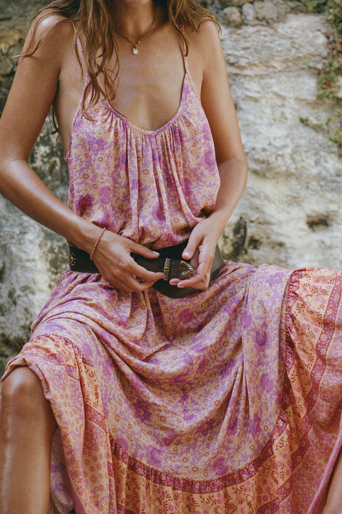 Strappy to be here purple maxi dress Clearance